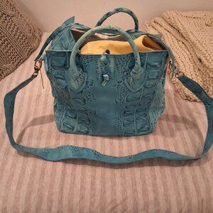 Let & Her blueish purse/bucket